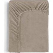 Sleeptime Velvet Hoeslaken Taupe-Lits-jumeaux (160x200 cm)