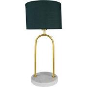 Clayre & Eef Bureaulamp Ø 28x62 cm Groen Goudkleurig IJzer
