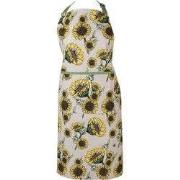 Clayre & Eef Keukenschort 70x85 cm Beige Geel Katoen Zonnebloemen