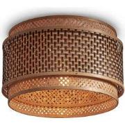 Plafonniere Bhutan - Bamboe/Zwart - Ø40cm