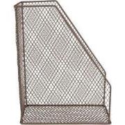 Clayre & Eef Tijdschriftenhouder 23x11x30 cm Bruin Metaal