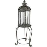 Clayre & Eef Lantaarn 94 cm Grijs Groen Metaal