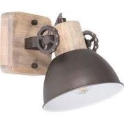 Mexlite - spot - Gearwood - antraciet - metaal rubber wood - opbouwspo...
