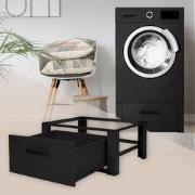 Basiseenheid wasmachine Basiseenheid 63x54x31 cm met lade in zwart ML ...
