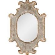 Clayre & Eef Spiegel 51x75 cm Beige Grijs Hout