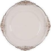 Clayre & Eef Onderbord Ø 35 cm Transparant Kunststof