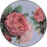 Clayre & Eef Onderbord Ø 33 cm Blauw Roze Kunststof Bloemen