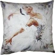 Clayre & Eef Kussenhoes 45x45 cm Wit Polyester