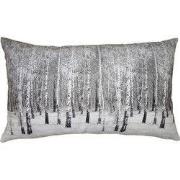 Clayre & Eef Kussenhoes 30x50 cm Grijs Polyester Boom