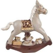 Clayre & Eef Beeld Hobbelpaard 11 cm Grijs Polyresin