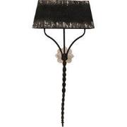 Clayre & Eef Wandlamp 124 cm Zwart IJzer