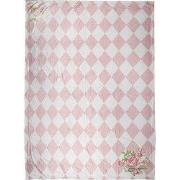 Clayre & Eef Plaid 130x170 cm Roze Wit Polyester