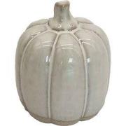 Clayre & Eef Decoratie Pompoen 10 cm Beige Porselein