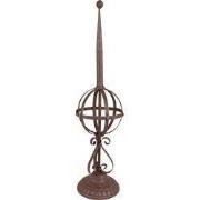 Clayre & Eef Tuindecoratie Ø16x61 cm Rood Bruin IJzer