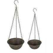 Clayre & Eef Planthouder Ø 25 Ø 19 cm Groen Bruin IJzer