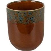 Clayre & Eef Mok 150 ml Bruin Blauw Keramiek