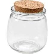 Clayre & Eef Voorraadpot Ø 8x9 cm Transparant Glas