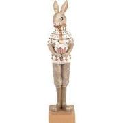 Clayre & Eef Beeld Konijn 28 cm Bruin Beige Polyresin