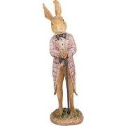 Clayre & Eef Beeld Konijn 21 cm Bruin Polyresin