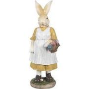 Clayre & Eef Beeld Konijn 38 cm Beige Geel Polyresin