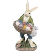 Clayre & Eef Beeld Konijn 32 cm Beige Groen Polyresin