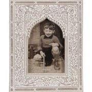 Clayre & Eef Fotolijst 10x15 cm Wit Bruin Hout