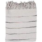 Clayre & Eef Plaid 125x150 cm Beige Zwart Katoen Strepen