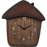 Clayre & Eef Wandklok 37x4x40 cm Bruin Hout