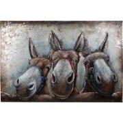 Clayre & Eef 3D Schilderijen metaal 120x80 cm Bruin Metaal Ezel