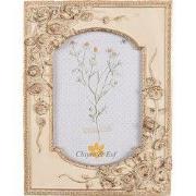 Clayre & Eef Fotolijst 10x15 cm Beige Goudkleurig Kunststof