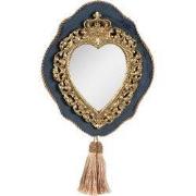 Clayre & Eef Spiegel 19x3x22 cm Blauw Goudkleurig Polyresin