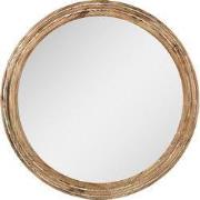 Clayre & Eef Spiegel Ø 60x6 cm Bruin Groen Hout