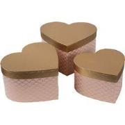 Clayre & Eef Opbergdoos Set van 3 27x24x15 / 24x21x14 / 21x19x12 cm Ro...