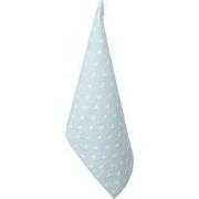 Clayre & Eef Theedoek 47x70 cm Blauw Katoen Hartjes
