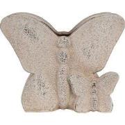 Clayre & Eef Bloempot Vlinder 24x10x19 cm Beige Steen