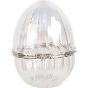 Clayre & Eef Voorraadpot Ei Ø 8x10 cm Transparant Glas