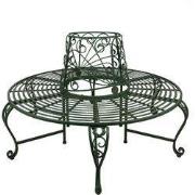 Clayre & Eef Tuinbank Ø 152x89 cm Groen Metaal