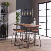 Hoyz - Bartafel Edge - Massief Acaciahout - Industrieel - 130x70x92