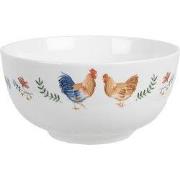 Clayre & Eef Soepkom 500 ml Wit Keramiek Haan