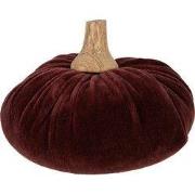 Clayre & Eef Decoratie Pompoen Ø 15x12 cm Rood Polyester