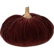 Clayre & Eef Decoratie Pompoen Ø 20x14 cm Rood Polyester