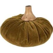 Clayre & Eef Decoratie Pompoen Ø 12x10 cm Groen Polyester