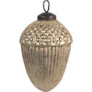 Clayre & Eef Kerstbal Ø 7x10 cm Goudkleurig Glas