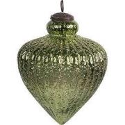 Clayre & Eef Kerstbal Ø 16x20 cm Groen Glas