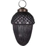 Clayre & Eef Kerstbal Ø 5x9 cm Grijs Glas