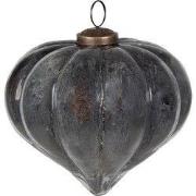 Clayre & Eef Kerstbal Ø 12x12 cm Grijs Glas