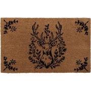 Clayre & Eef Deurmat 75x45 cm Bruin Kokos Hert