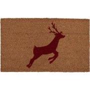 Clayre & Eef Deurmat 75x45 cm Bruin Kokos Hert