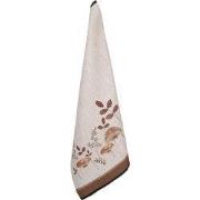 Clayre & Eef Theedoek 50x70 cm Beige Katoen Paddenstoelen