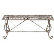 Clayre & Eef Tuinbank 105x35x44 cm Wit Bruin Metaal